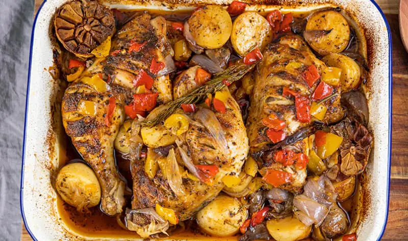 Jamie Oliver Cajun Chicken Tray Bake