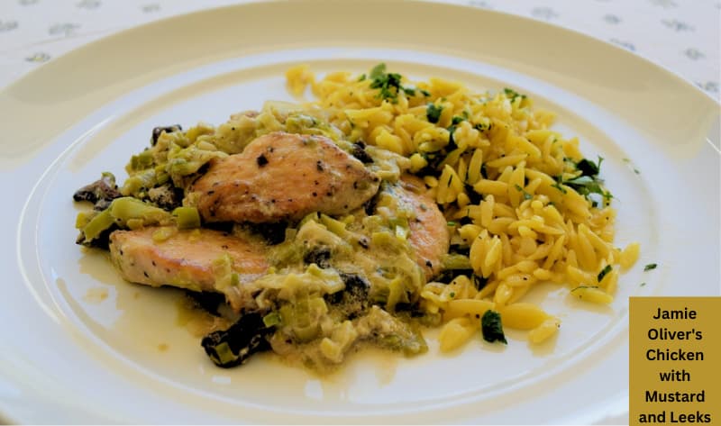 Jamie Oliver' Chicken with Mustard and Leeks