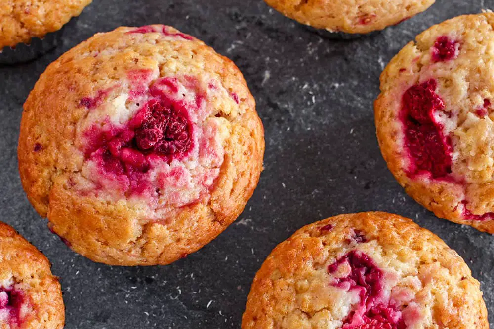 Jamie Oliver Raspberry and White Chocolate Muffins