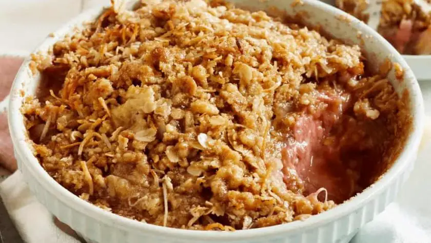 Jamie Oliver Apple and Rhubarb Crumble Recipe