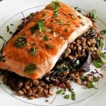 Jamie Oliver Lentils and Salmon