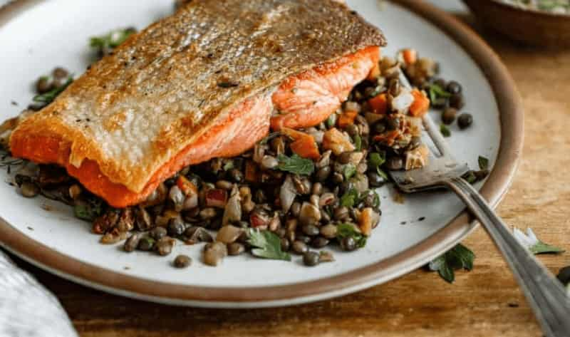 Jamie Oliver Salmon And Lentils