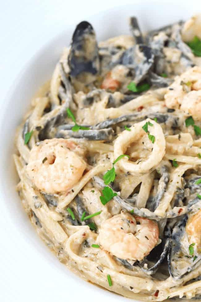 Jamie Oliver Creamy Seafood Pasta