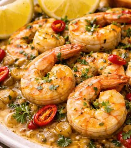 Jamie Oliver Prawns with Garlic and Chilli