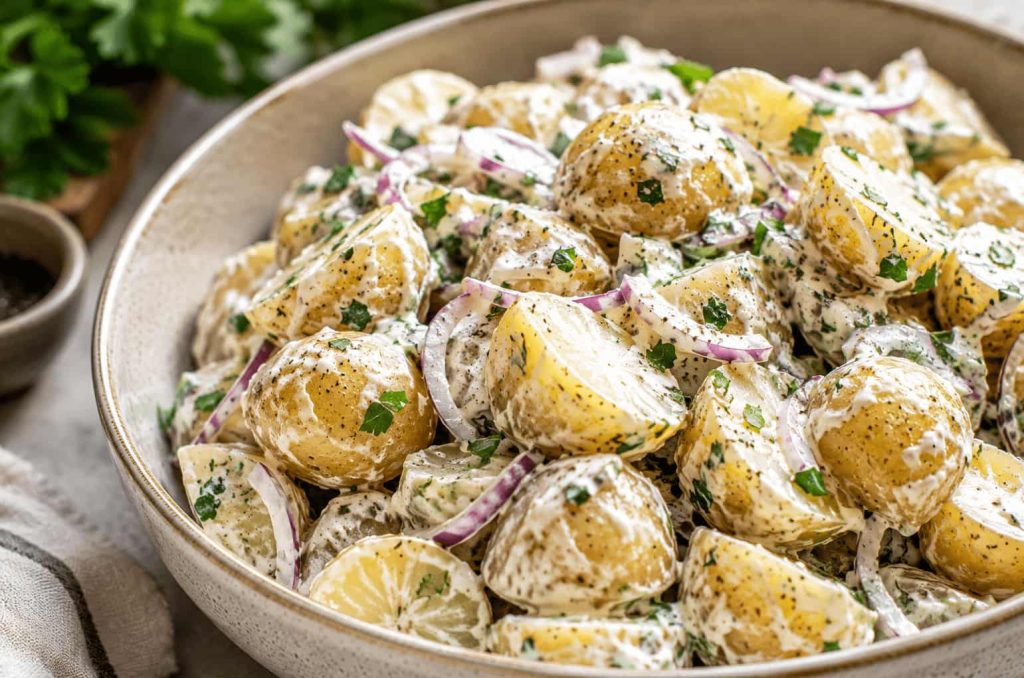 Jamie Oliver Crème Fraîche Potato Salad
