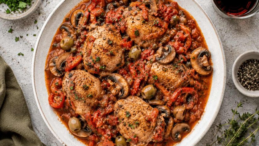 Jamie Oliver Mushroom and Chicken Cacciatore