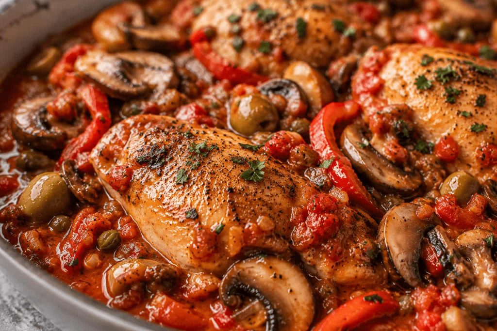 Jamie Oliver Mushroom and Chicken Cacciatore