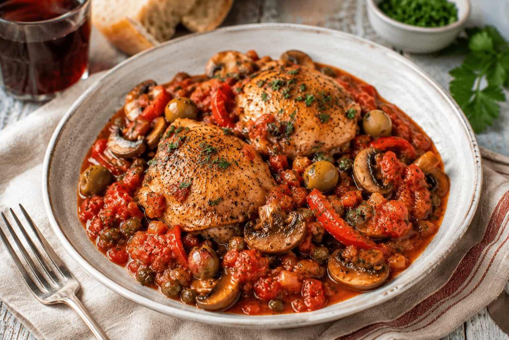 Jamie Oliver Mushroom and Chicken Cacciatore